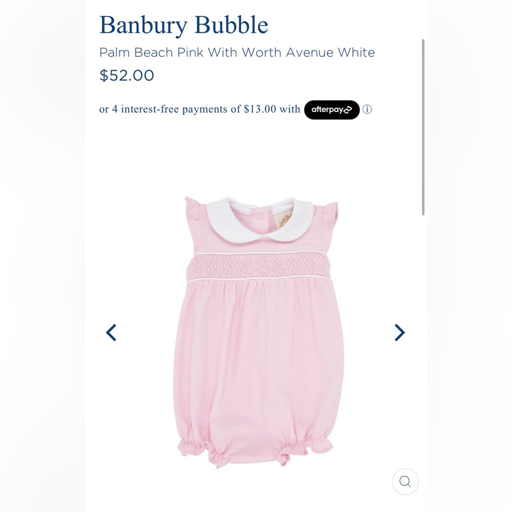 Beaufort Bonnett Company Banburry Bubble NWT 6-12 months pink smocked